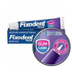 Denture Adhesive Fixodent Plus Gum Care Cream 2 oz.