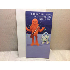 Hallmark Christmas Money/Gift Card Holder Greeting Card New w/Envelope Chewbacca