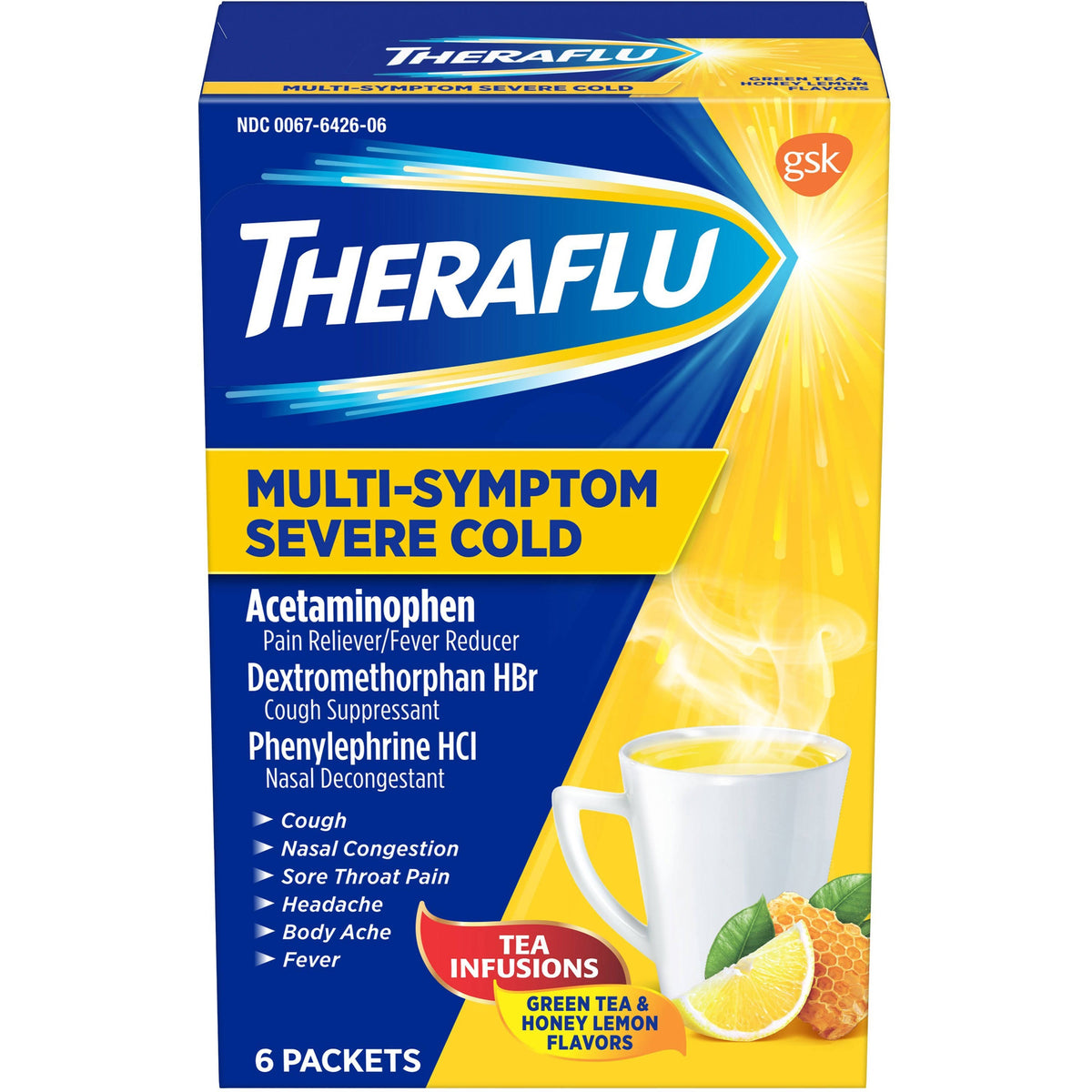 Theraflu Daytime Severe Cold & Cough, 6 Packets