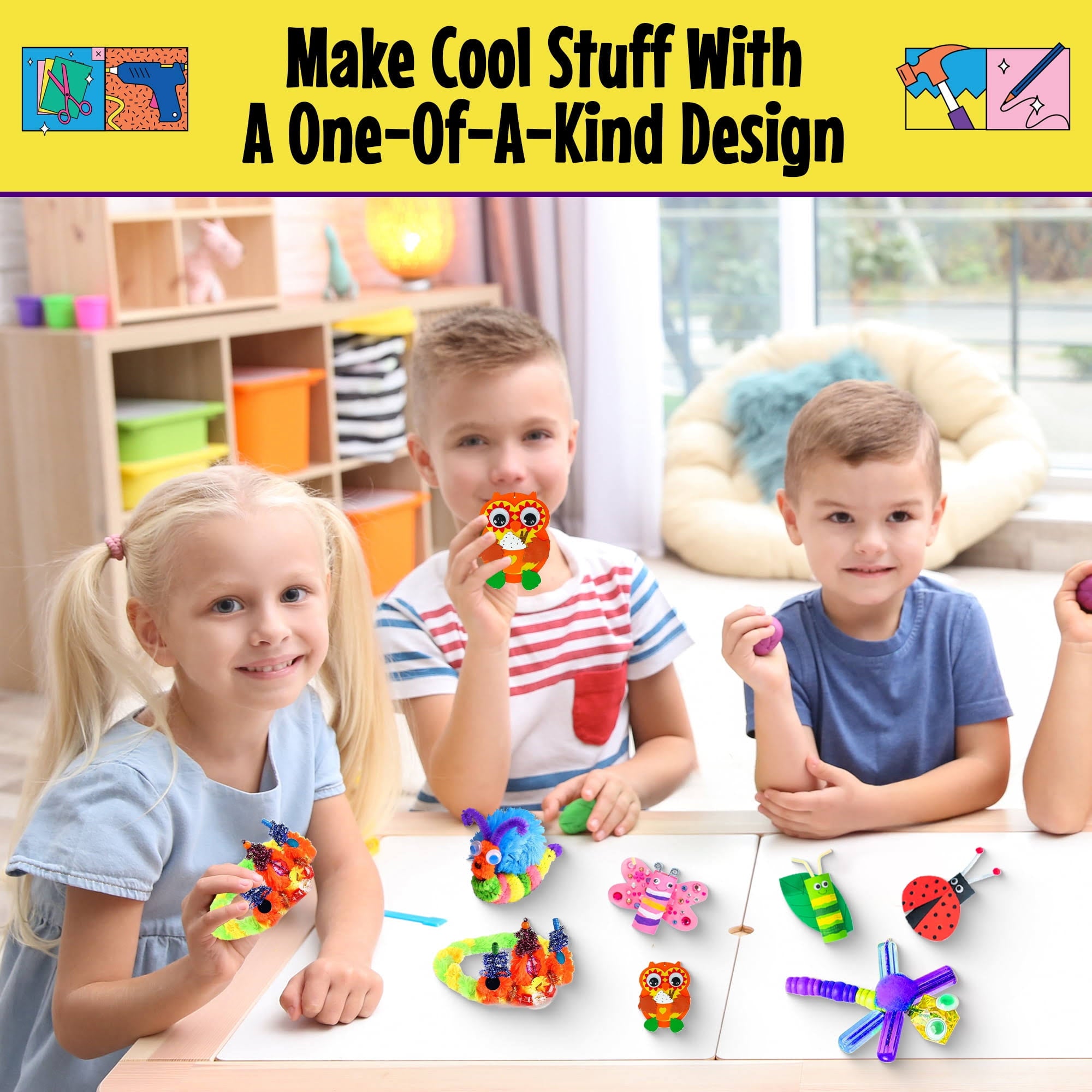 5-Minute Crafts, Arts & Crafts Supplies Kit, 1000 PC