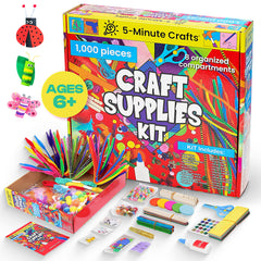 5-Minute Crafts, Arts & Crafts Supplies Kit, 1000 PC