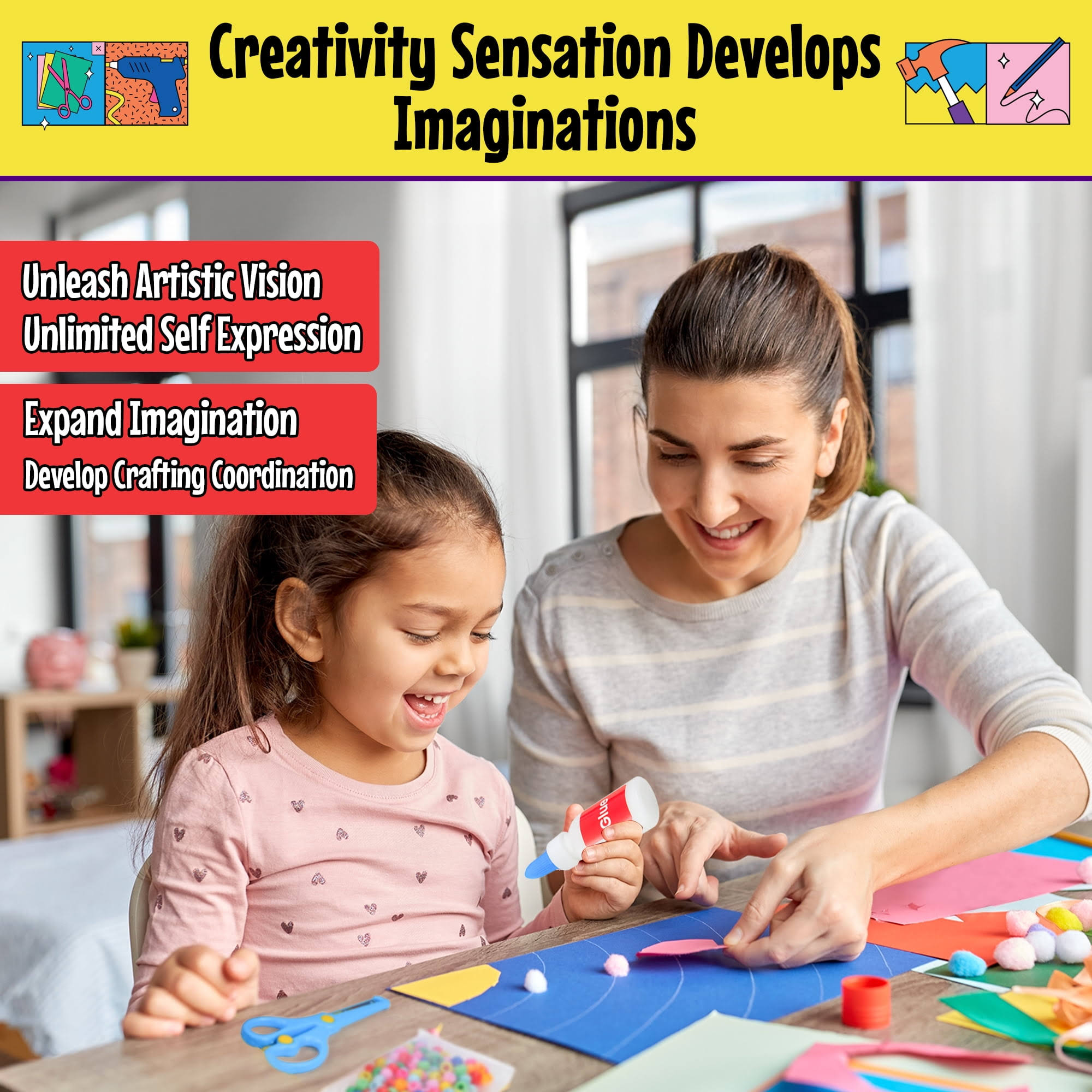 5-Minute Crafts, Arts & Crafts Supplies Kit, 1000 PC