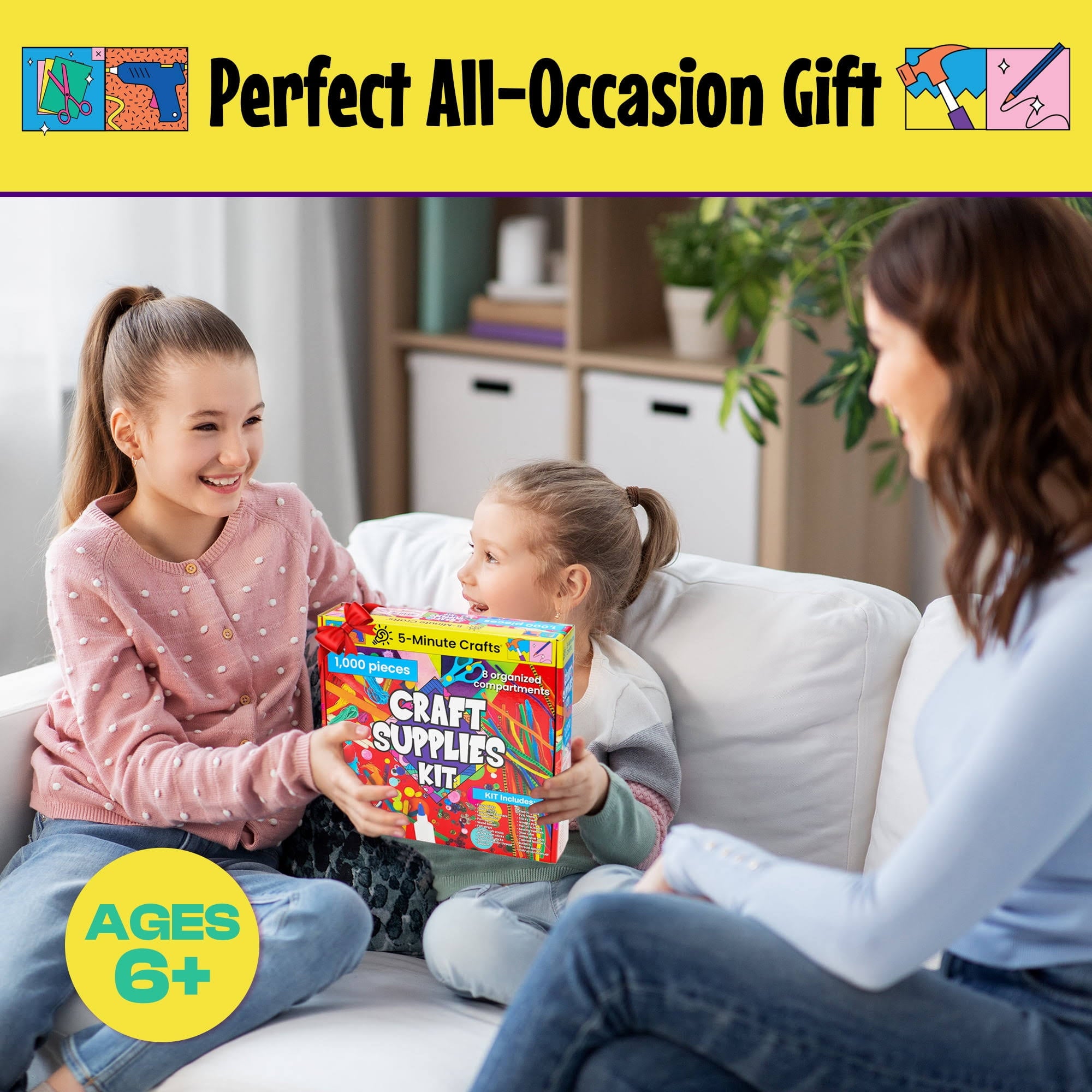 5-Minute Crafts, Arts & Crafts Supplies Kit, 1000 PC