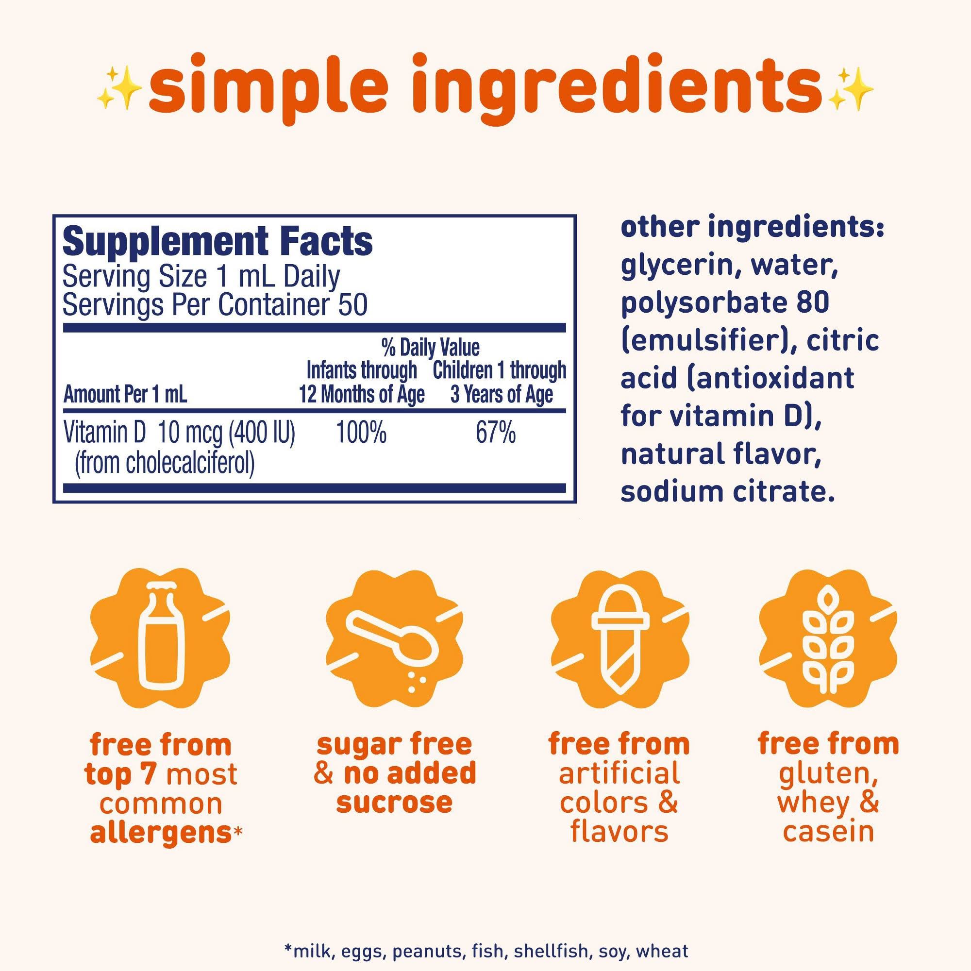 Enfamil D-Vi-Sol Vitamin D Supplement Drops - 1.66 fl oz box