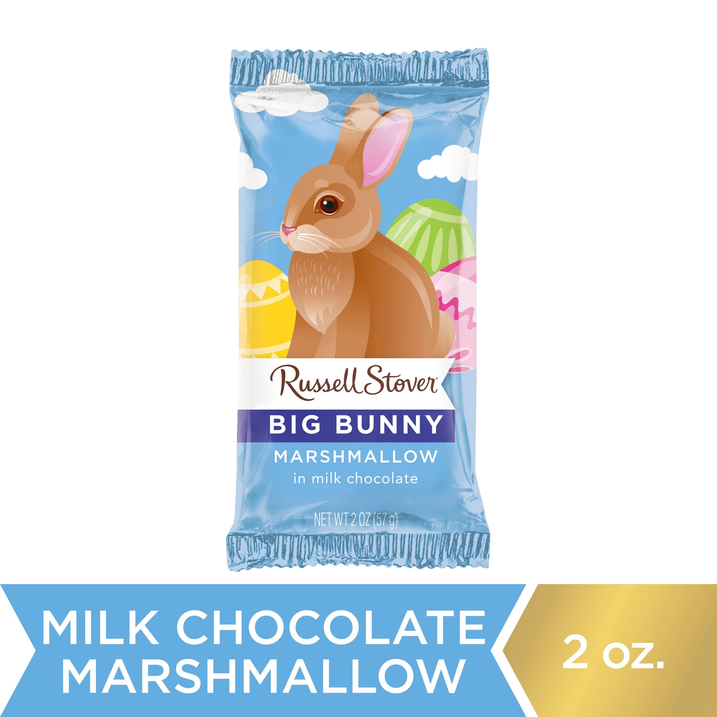 Russell Stover Milk Chocolate Marshmallow Big Bunny 2 oz