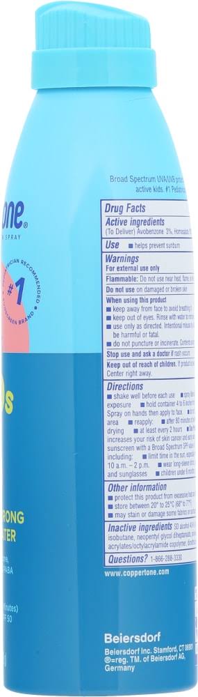 Coppertone Kids Broad Spectrum Sunscreen Spray, SPF 50, 5.5 oz