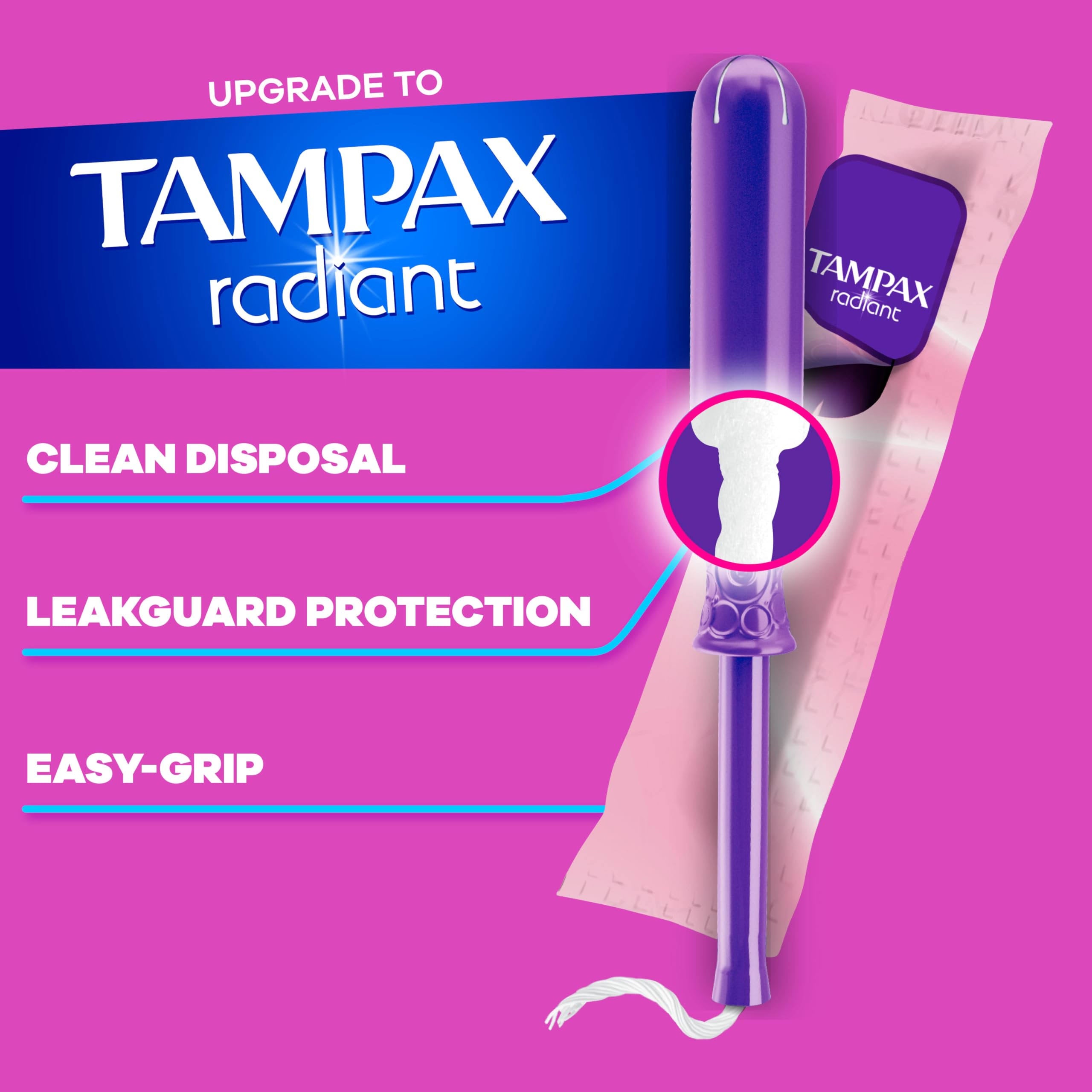 Tampax Pearl Regular Unscented Tampons - 18 count box