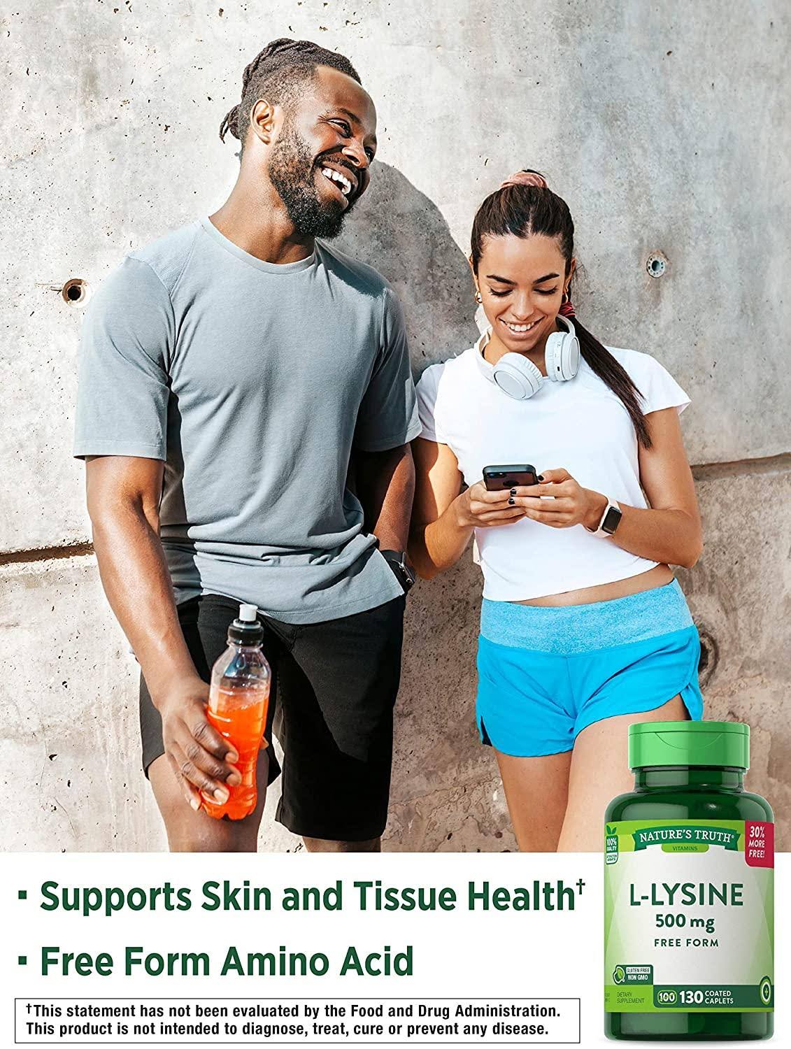 Nature's Truth L Lysine 500mg 130 Caplets