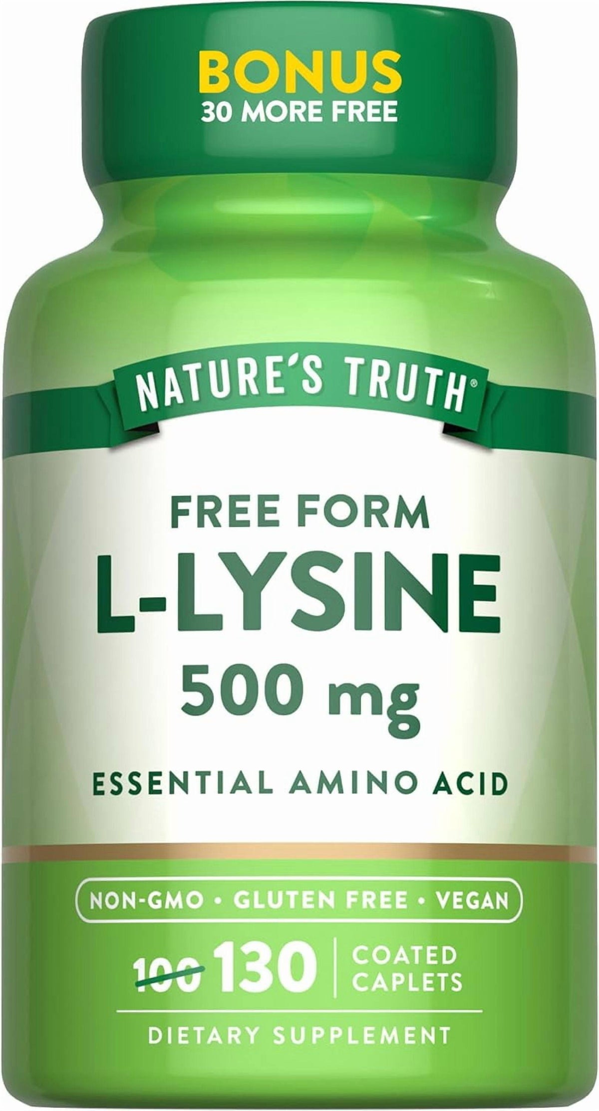 Nature's Truth L Lysine 500mg 130 Caplets