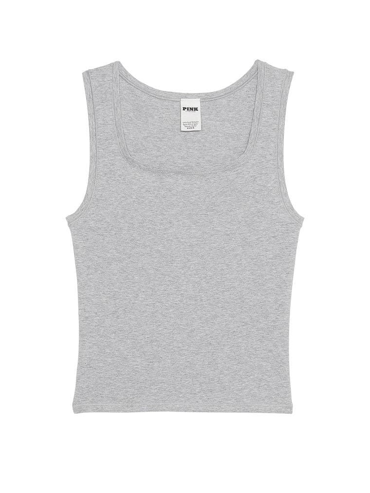 Base Cotton Tank Top, Print, M - Women's Tops - Pink