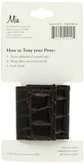 Mia Tony Pony Ponytail Wrap - Brown Embossed Alligator