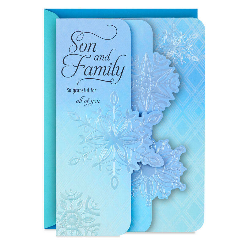 Hallmark Christmas Card, So Grateful for All of You Christmas Card for Son and Family