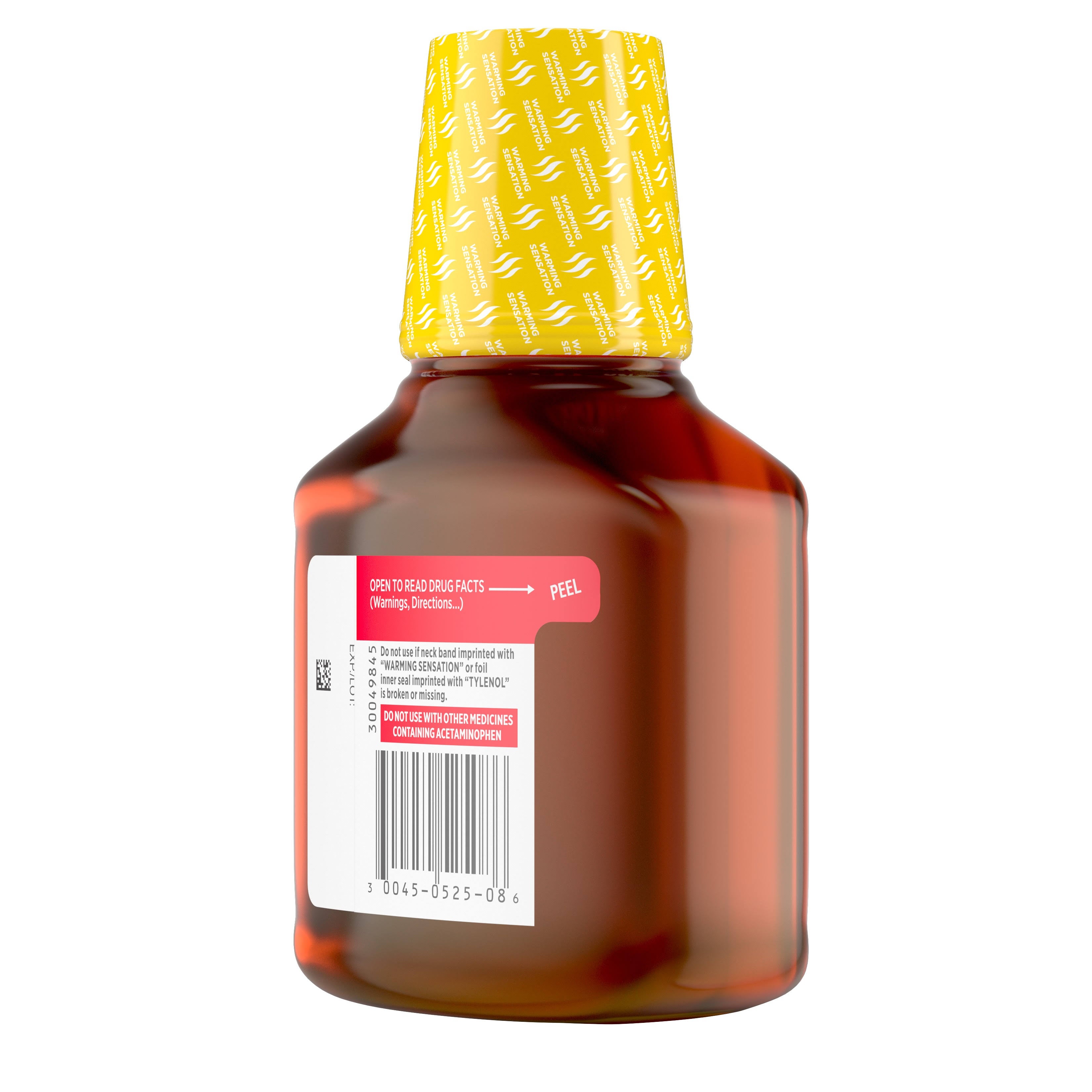 Tylenol Cold + Flu Severe Warming Honey Lemon Liquid, 8 Oz.