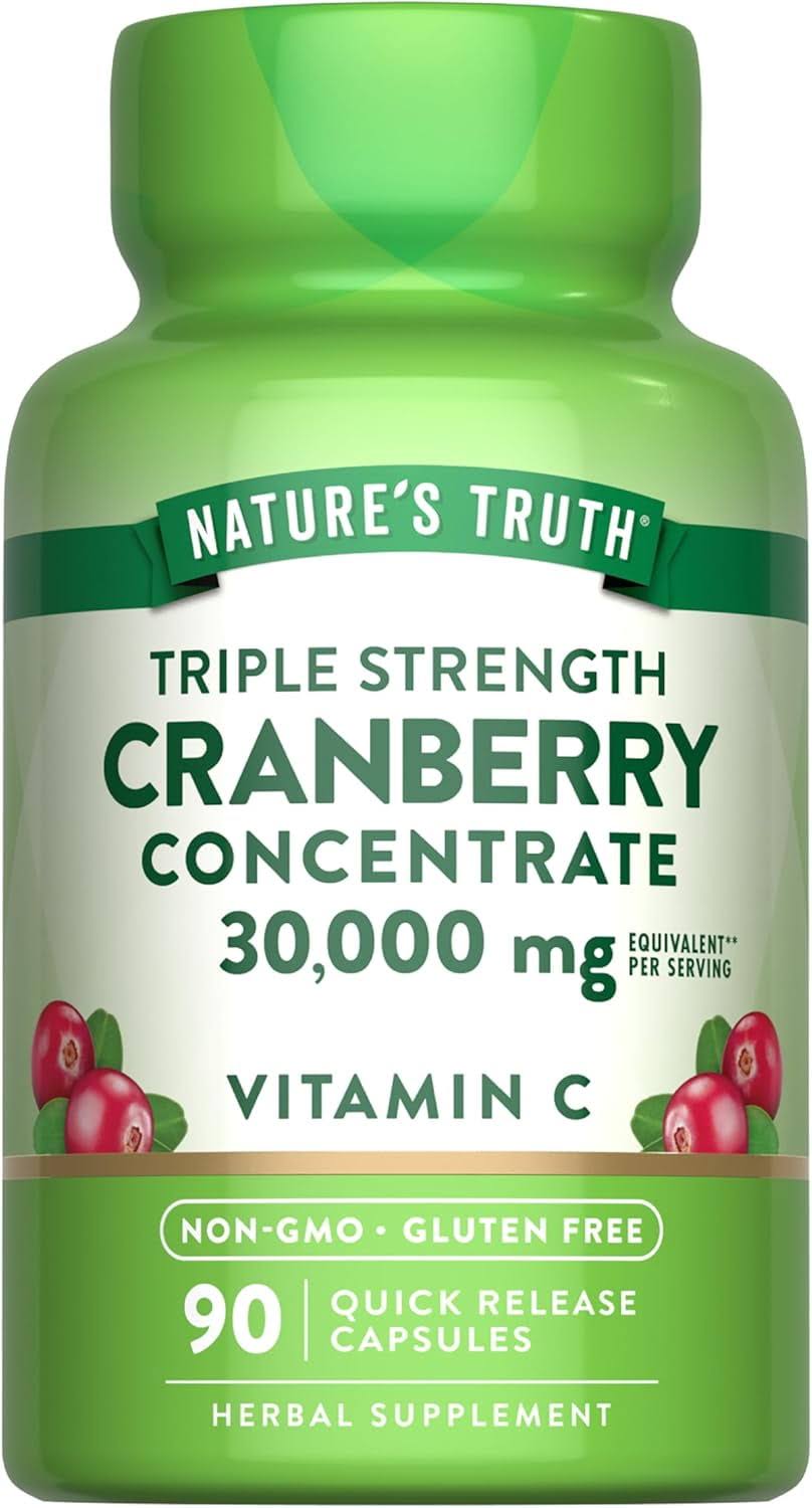 Nature's Truth Ultra Triple Strength Cranberry Concentrate Plus Vitamin C - 90 Capsules