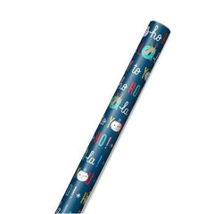 Fa La La Festive Messages Christmas Wrapping Paper, 45 Sq. ft.