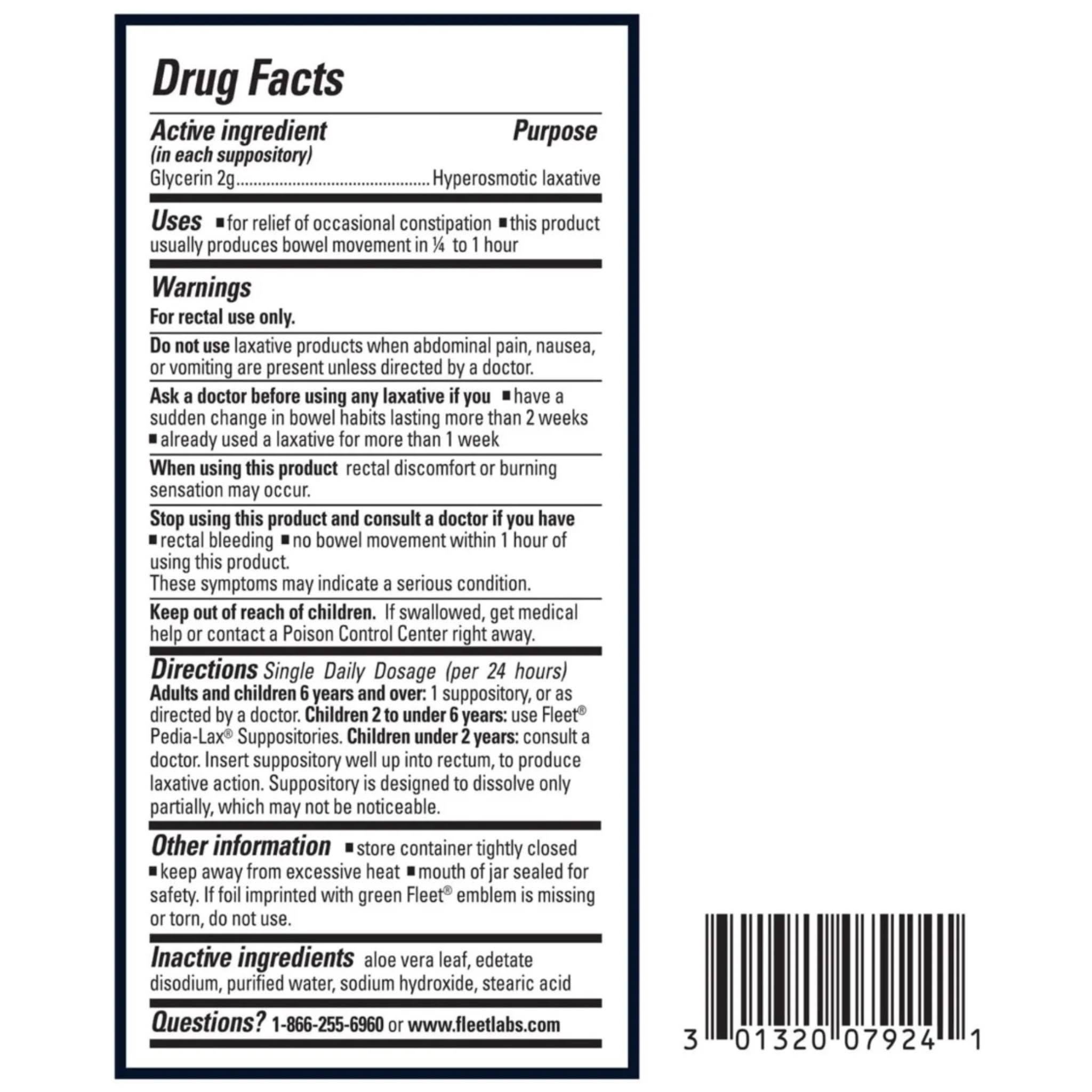 Fleet Glycerin Suppositories Adult 24