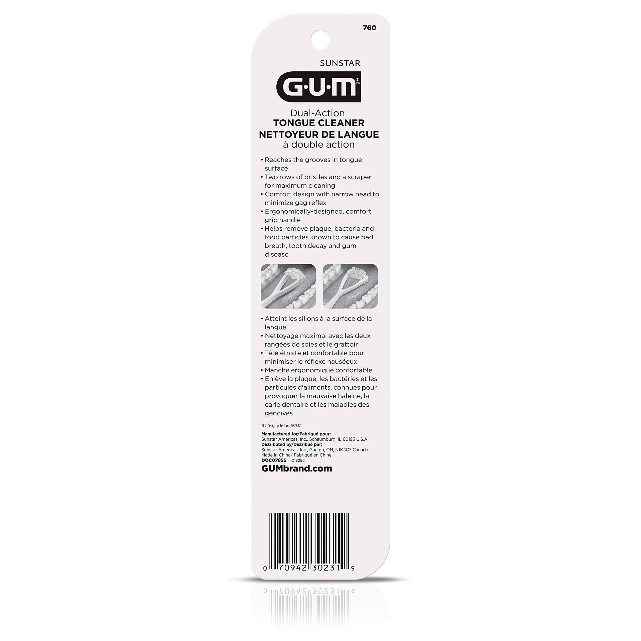 GUM Dual-Action Tongue Cleaner