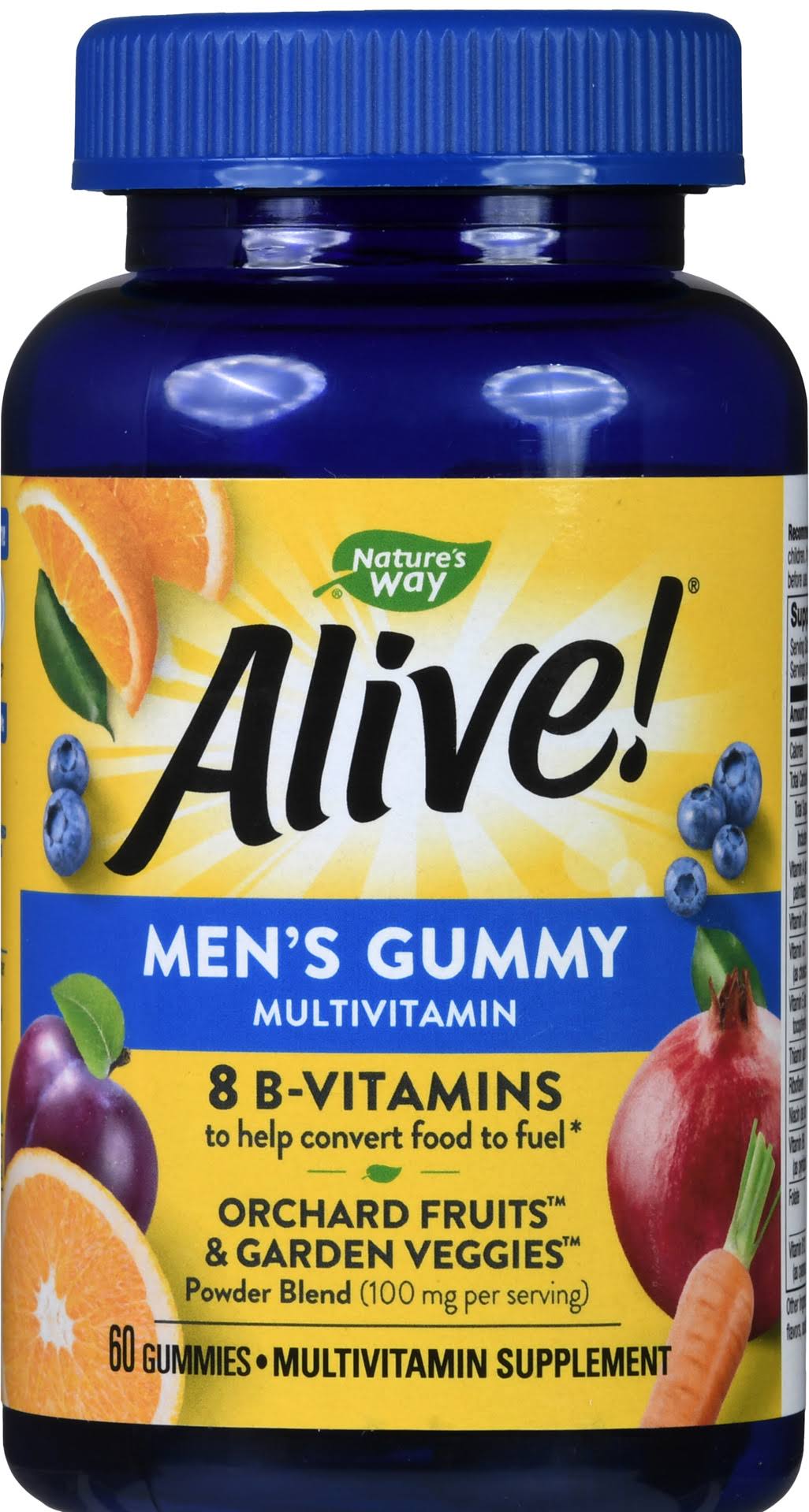 Alive! Men's Gummy Multivitamin | Nature's Way 60 Gummies / Fruit