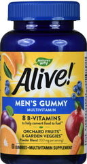 Alive! Men's Gummy Multivitamin | Nature's Way 60 Gummies / Fruit