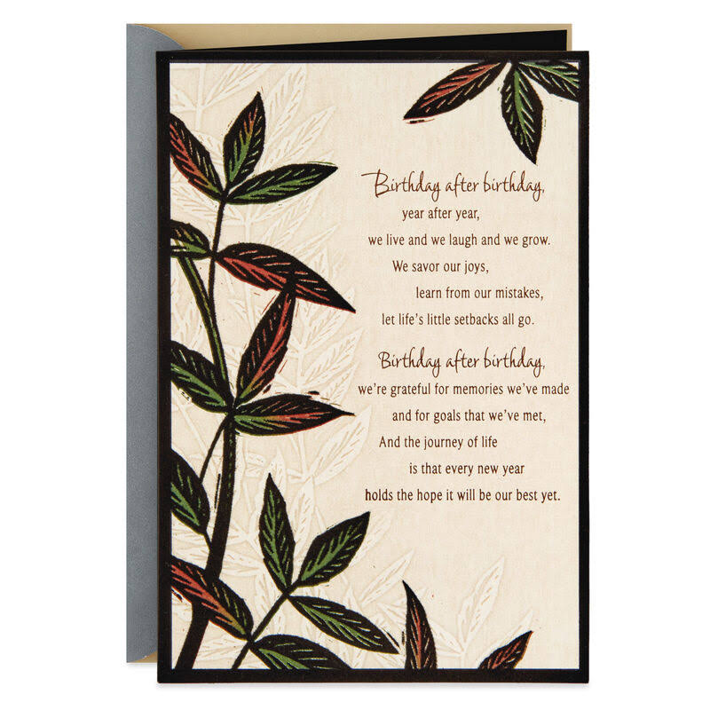 Hallmark Birthday Card, Year After Year Poem Birthday Card