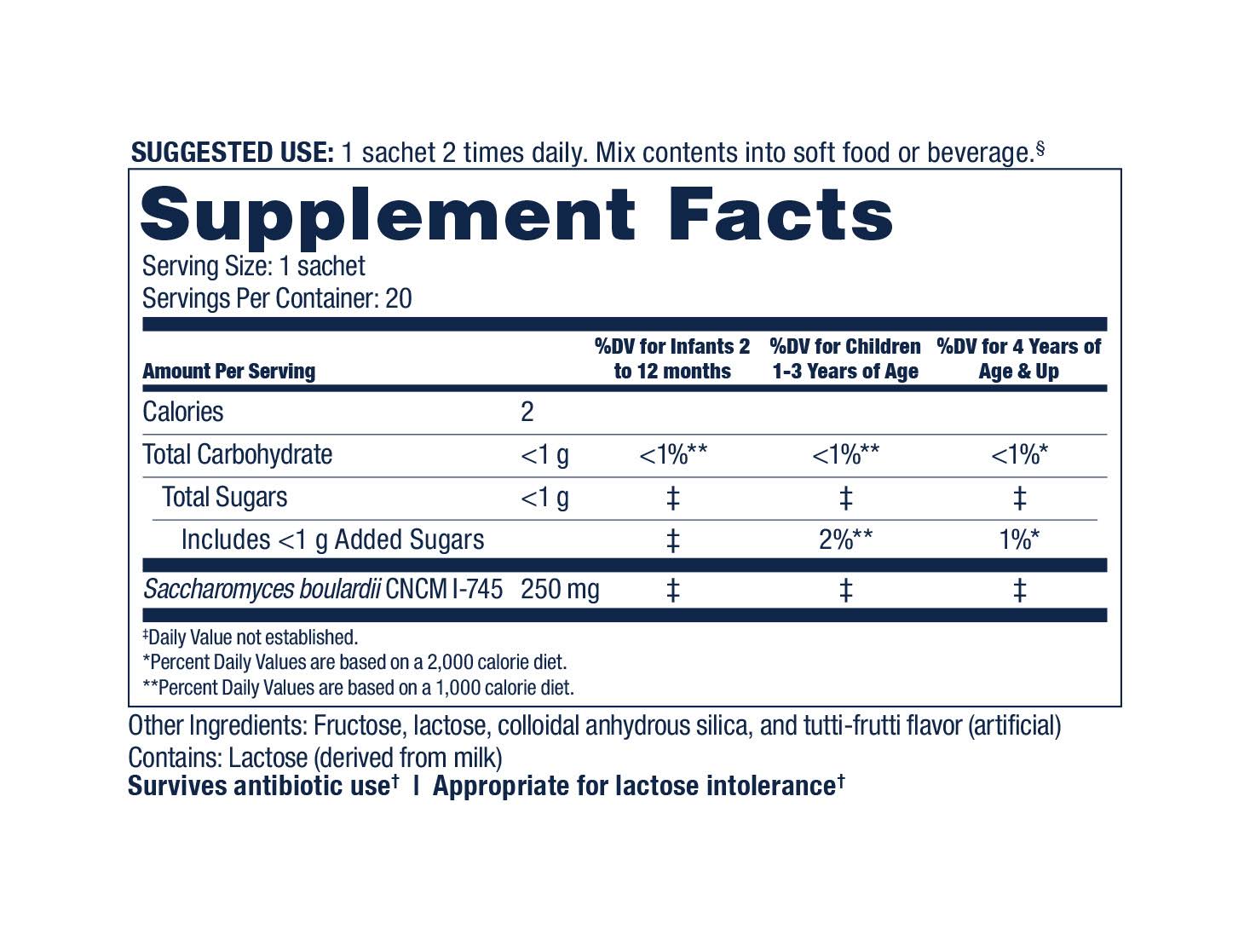 Florastor Kids Daily Probiotic Supplement