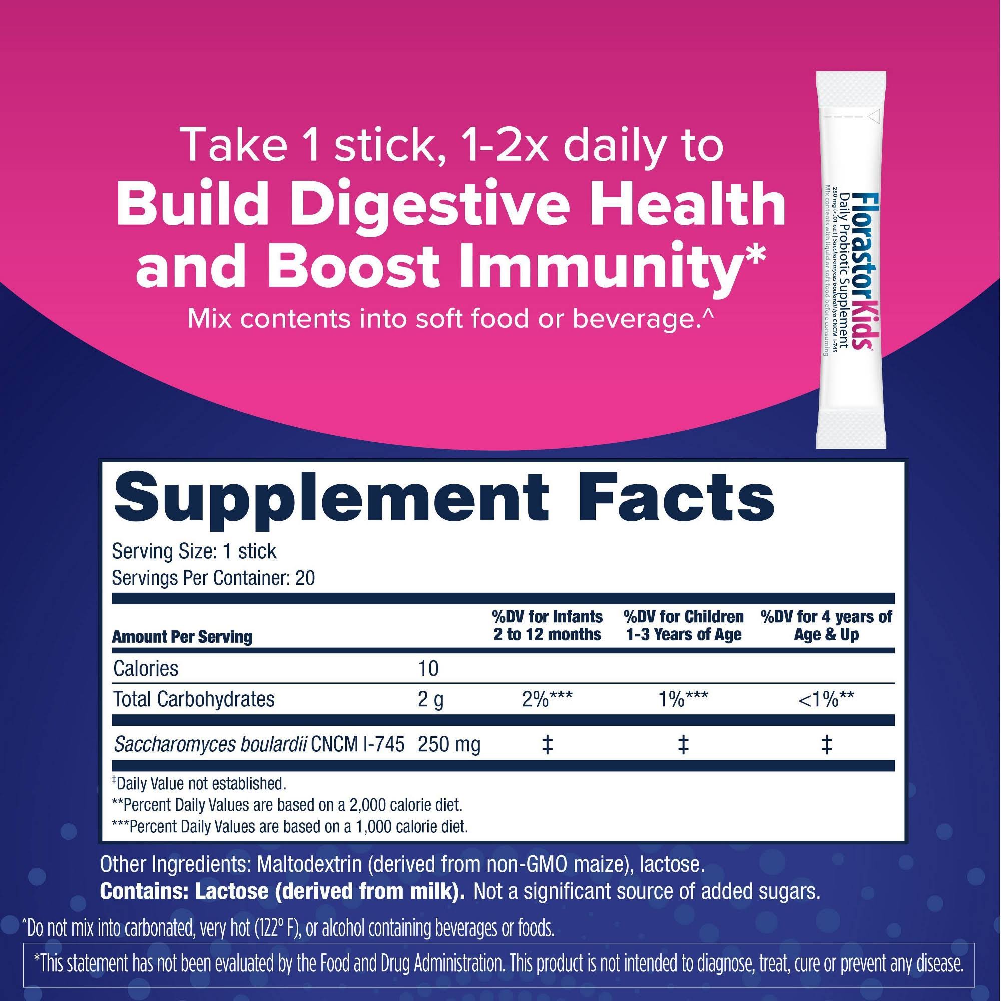 Florastor Kids Daily Probiotic Supplement