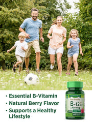 Nature's Truth Vitamin B-12 2500 mcg Plus Folic Acid 60 Fast Dissolve Berry Tablets