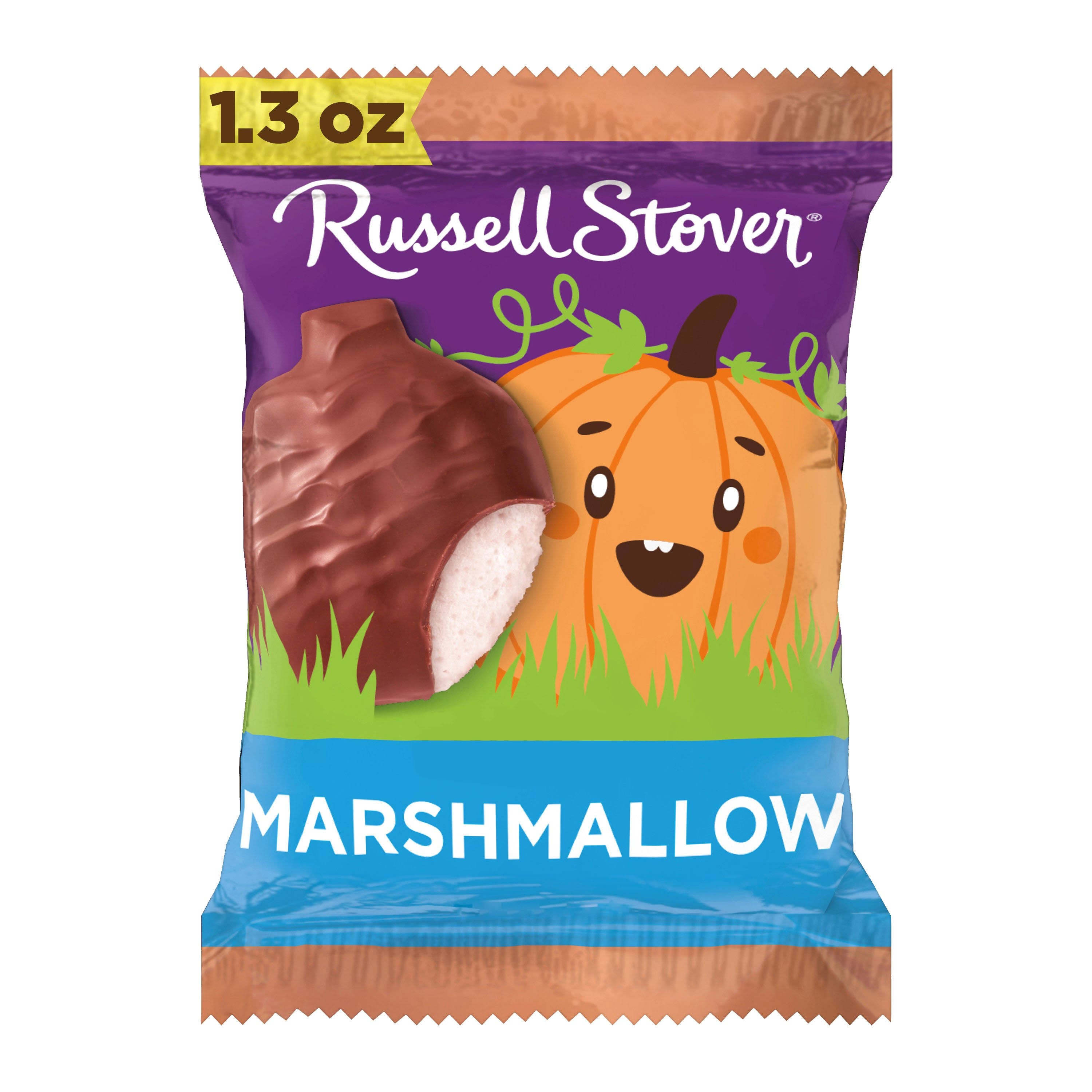 Russell Stover Halloween Milk Chocolate Caramel and Marshmallow Pumpkin - 1.3 oz