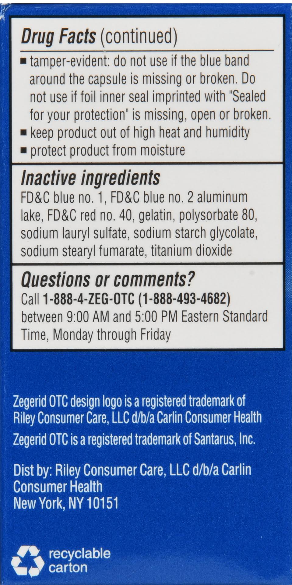 Zegerid OTC Heartburn 20 Mg Capsules (14 ct) | Acme