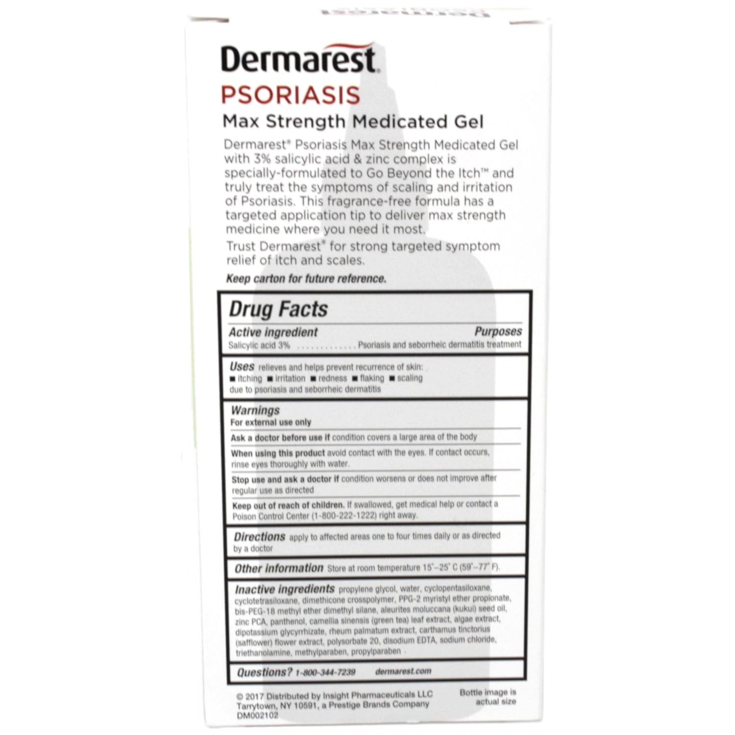 Dermarest Psoriasis Medicated Skin Treatment Gel, 4 oz.