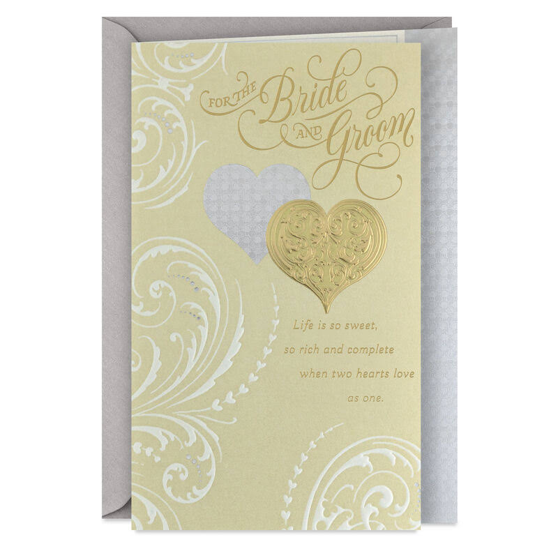 Hallmark Wedding Card from US (When Two Hearts Love As One)