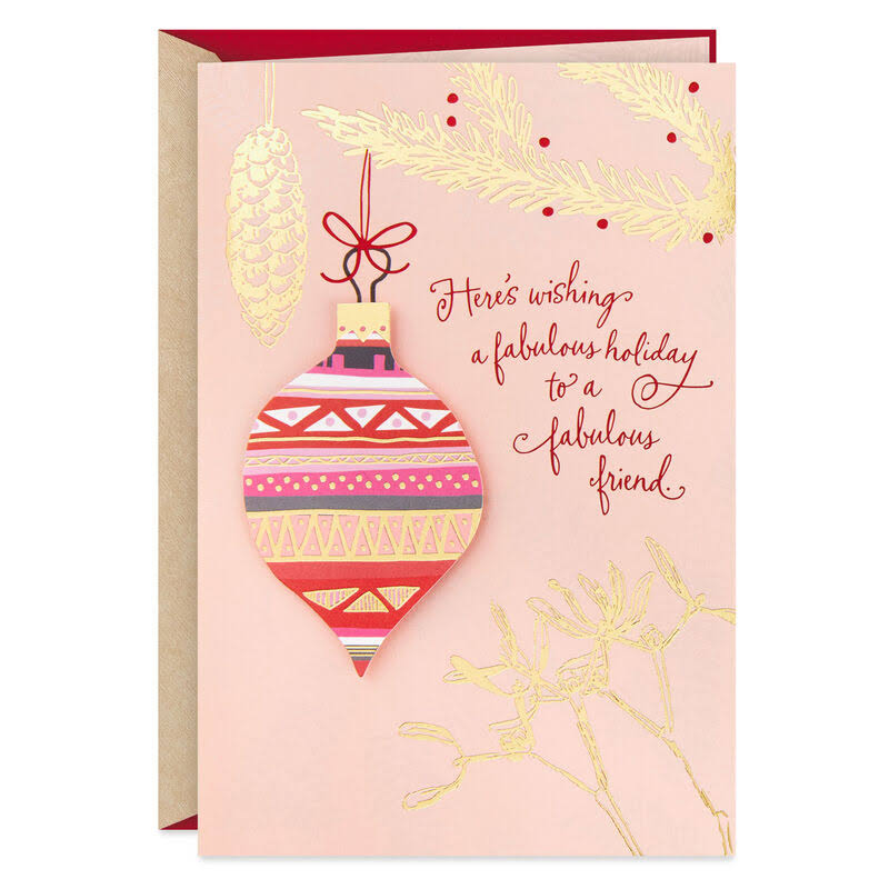 Hallmark Christmas Card, Love and Happiness Christmas Card for Friend