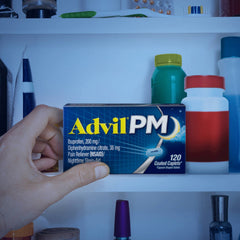 Advil PM Ibuprofen/Pain Reliever/Nighttime Sleep-Aid, Coated Caplets - 40 count