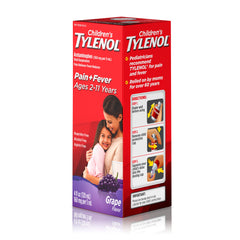 Children's Tylenol Pain & Fever Acetaminophen Oral Suspension, 4 fl oz, Grape - 4 oz | CVS