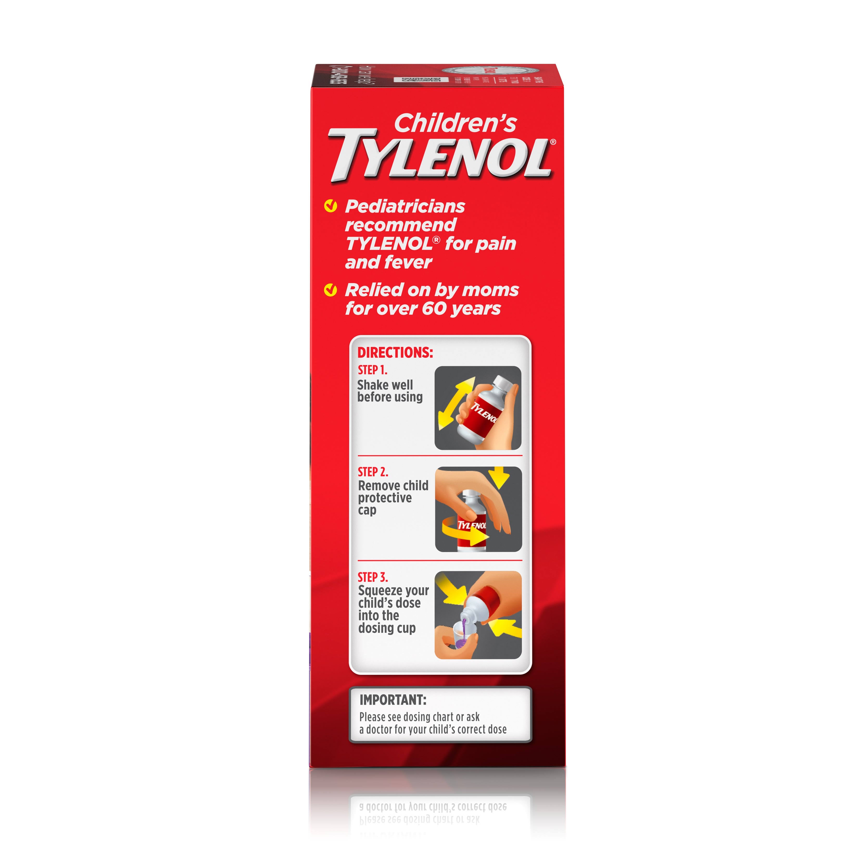 Children's Tylenol Pain & Fever Acetaminophen Oral Suspension, 4 fl oz, Grape - 4 oz | CVS