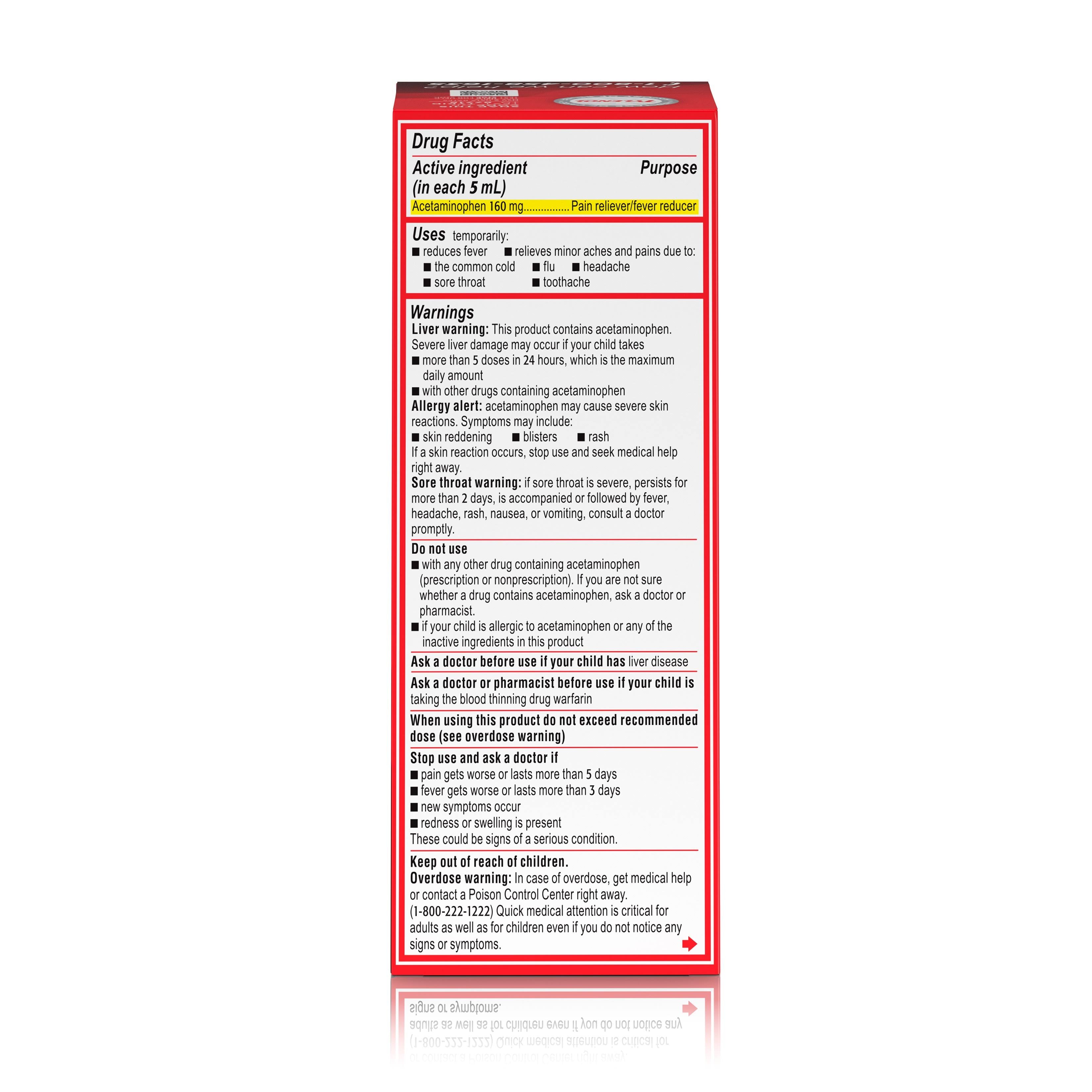 Children's Tylenol Pain & Fever Acetaminophen Oral Suspension, 4 fl oz, Grape - 4 oz | CVS