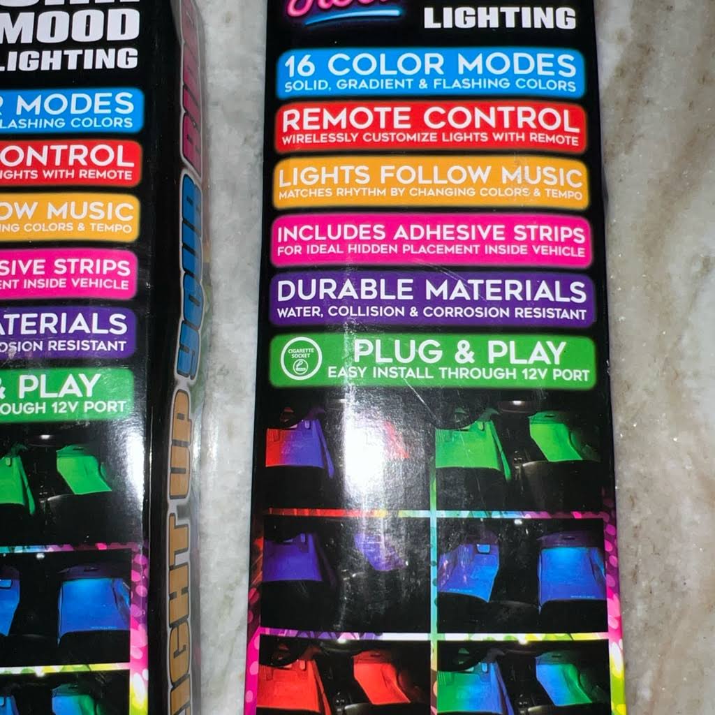 Car Vibez Other | 3 - Nib Car Vibez Car Mood Lights | Color: Red | Size: Os | Ddmarie426's Closet