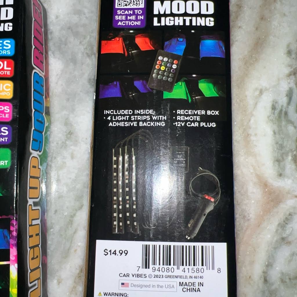 Car Vibez Other | 3 - Nib Car Vibez Car Mood Lights | Color: Red | Size: Os | Ddmarie426's Closet