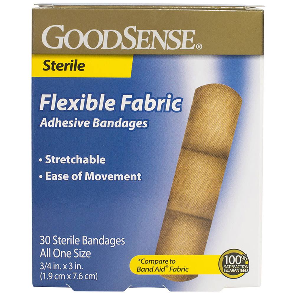 Goodsense Flexible Fabric Bandages All 3/4 x 3 Size