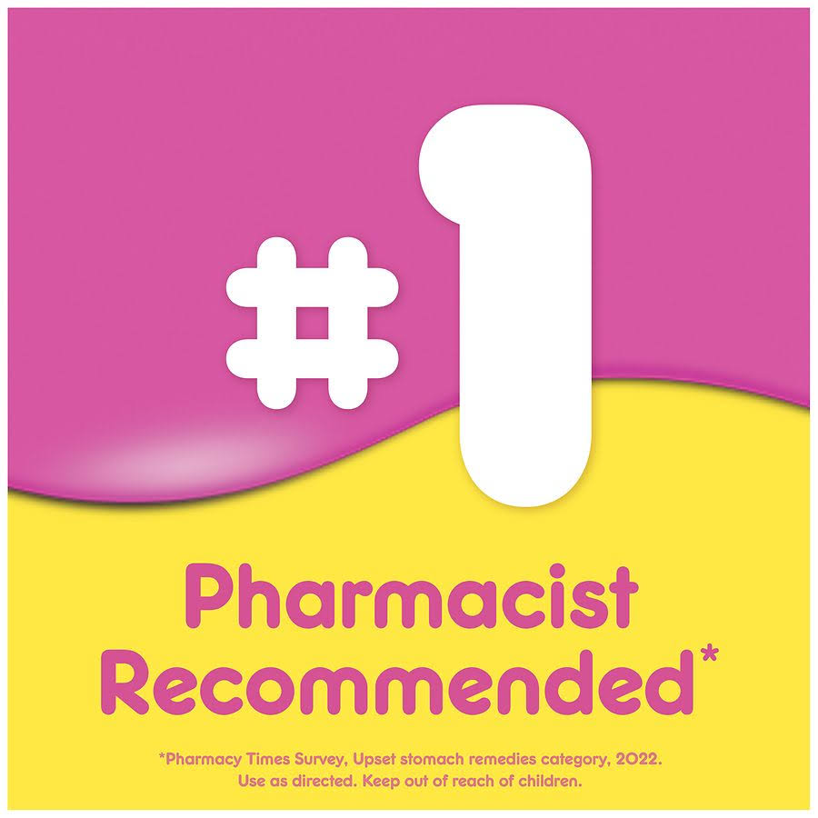 Multi-Symptom Pepto Bismol Liquid for Nausea, Heartburn, Indigestion, Upset Stomach, and Diarrhea Relief, Cherry Flavor 8 oz