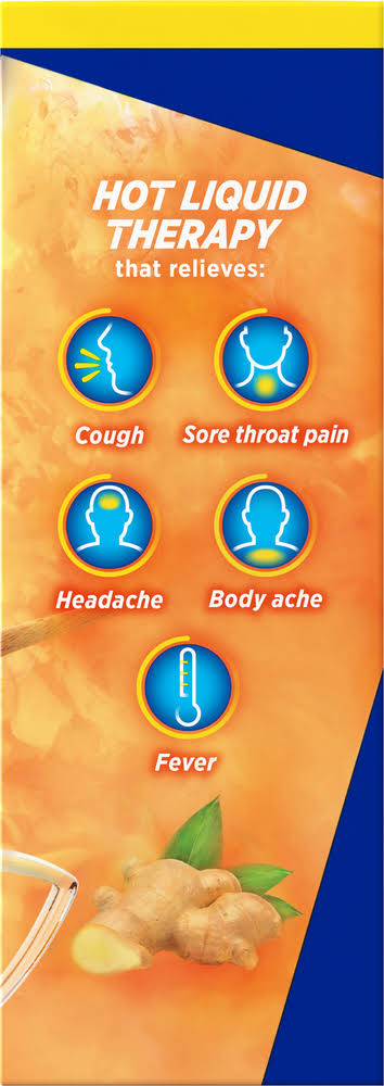 Theraflu Cold Relief, Severe, Honey Ginger Flavor, Packets