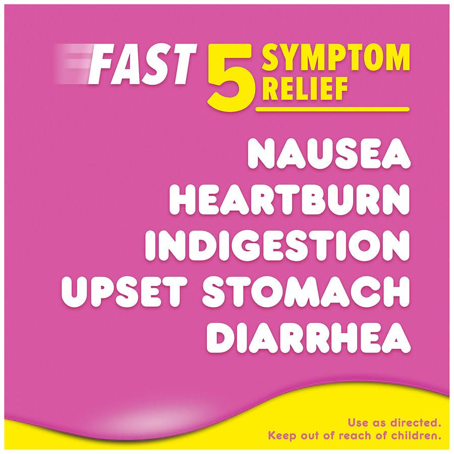 Multi-Symptom Pepto Bismol Liquid for Nausea, Heartburn, Indigestion, Upset Stomach, and Diarrhea Relief, Cherry Flavor 8 oz