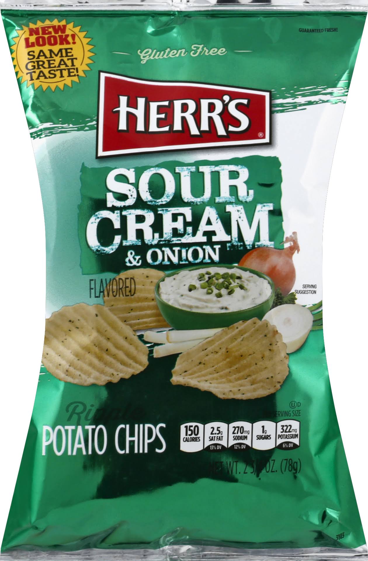Herr's Sour Cream & Onion Chips 2.75oz