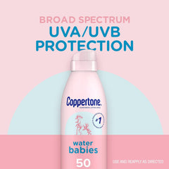 Coppertone SPF 50 Water Babies Sunscreen Lotion Spray 6oz