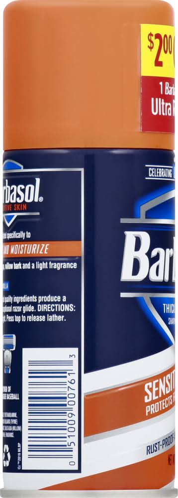 Barbasol Sensitive Skin Thick & Rich Shaving Cream, 7 oz