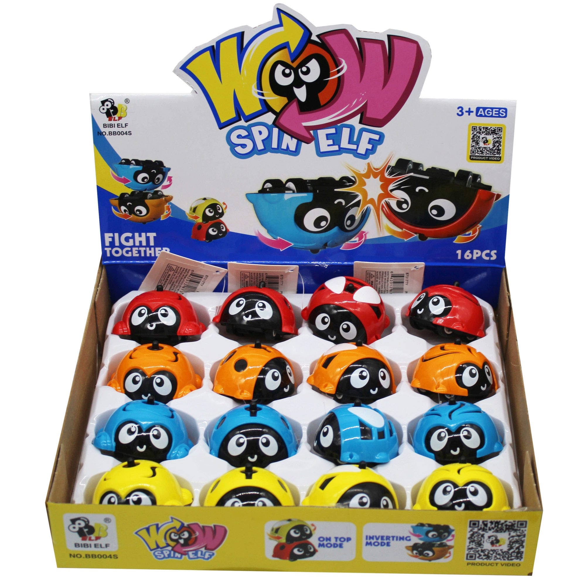 Wow Spin Elf Bug Friction Roller Toy in PDQ Display