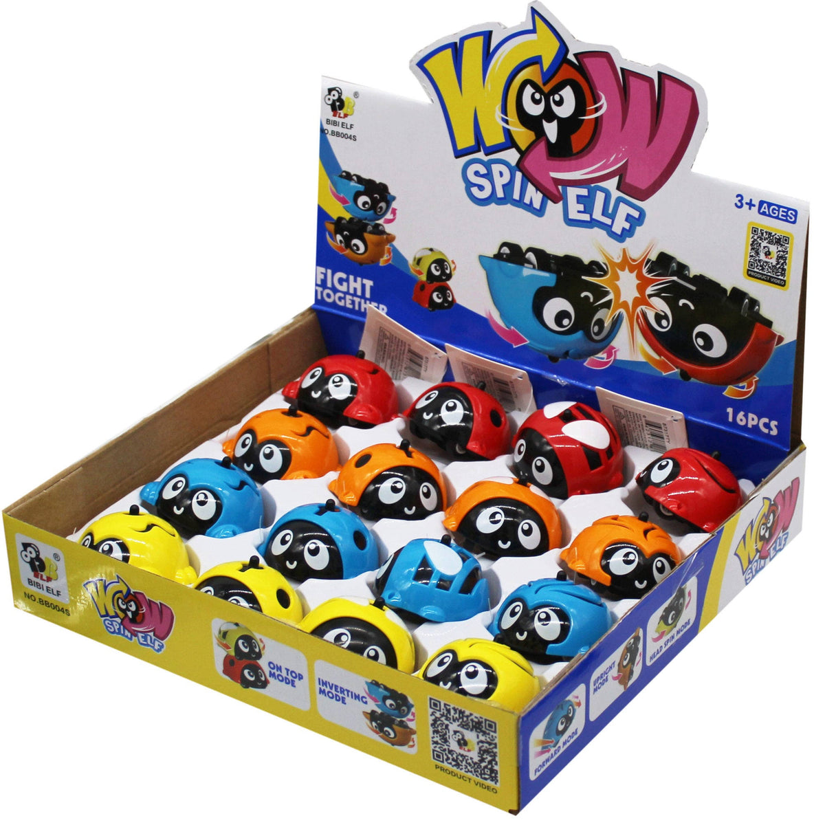 Wow Spin Elf Bug Friction Roller Toy in PDQ Display