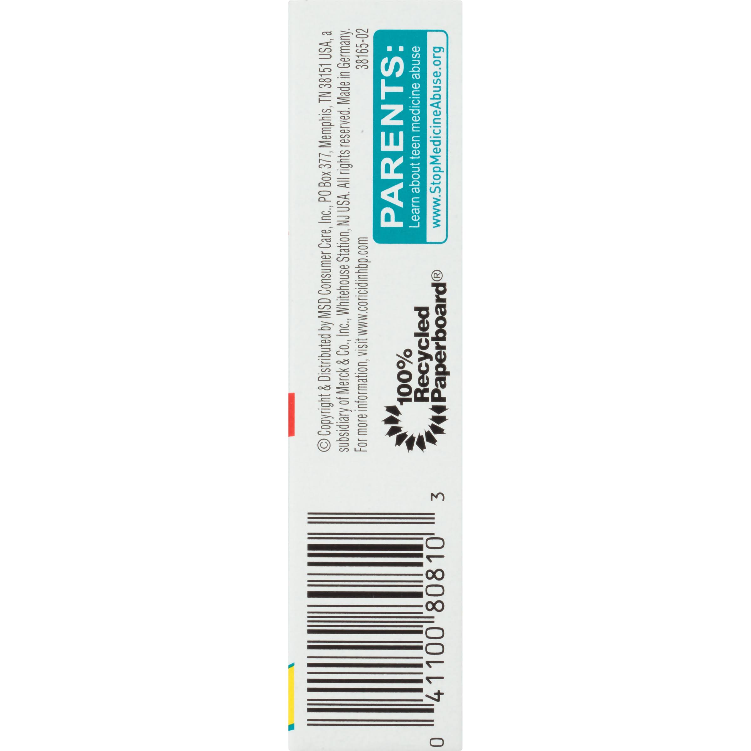 Coricidin HBP Cold & Flu Cold Relief Tablets 20 ct Box
