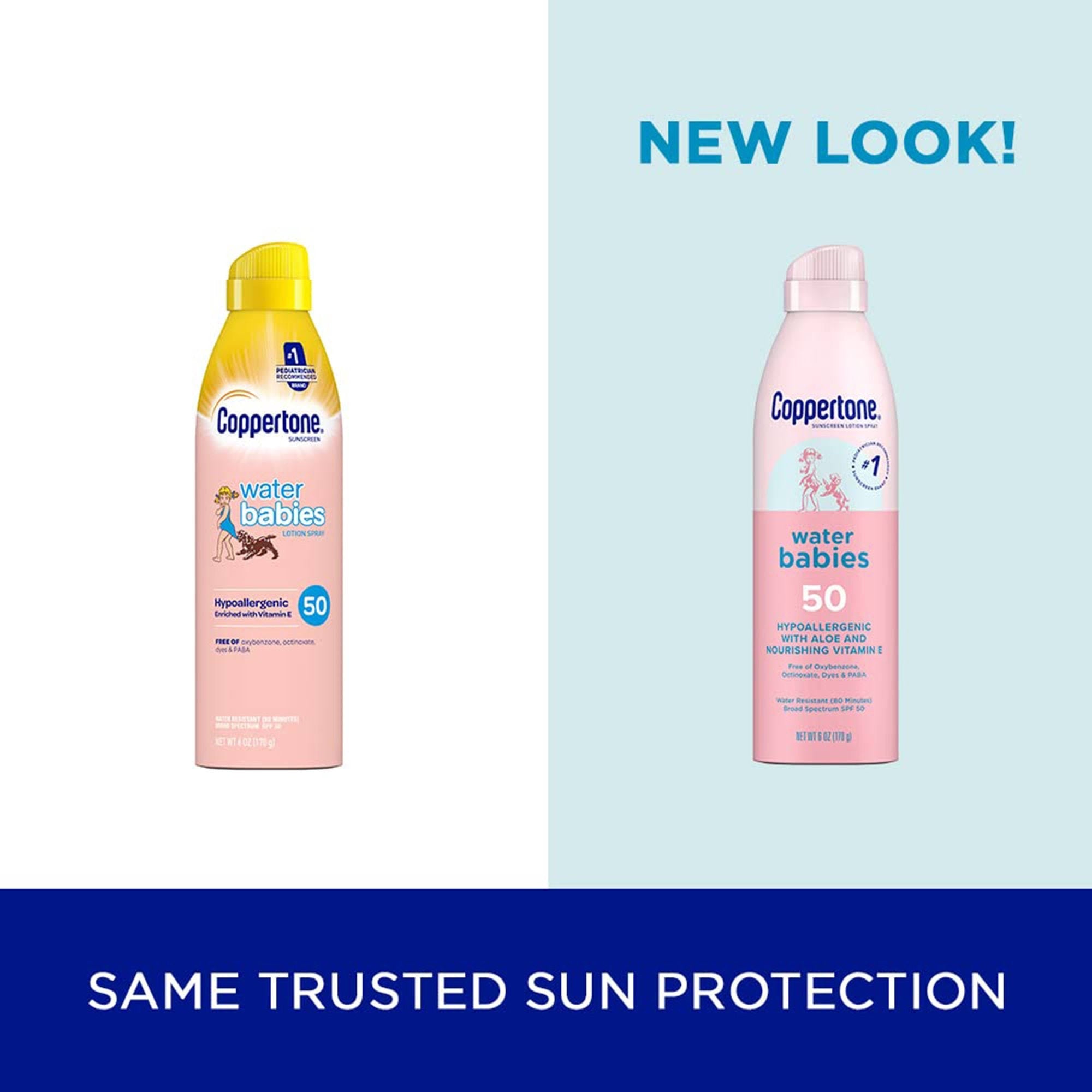 Coppertone SPF 50 Water Babies Sunscreen Lotion Spray 6oz