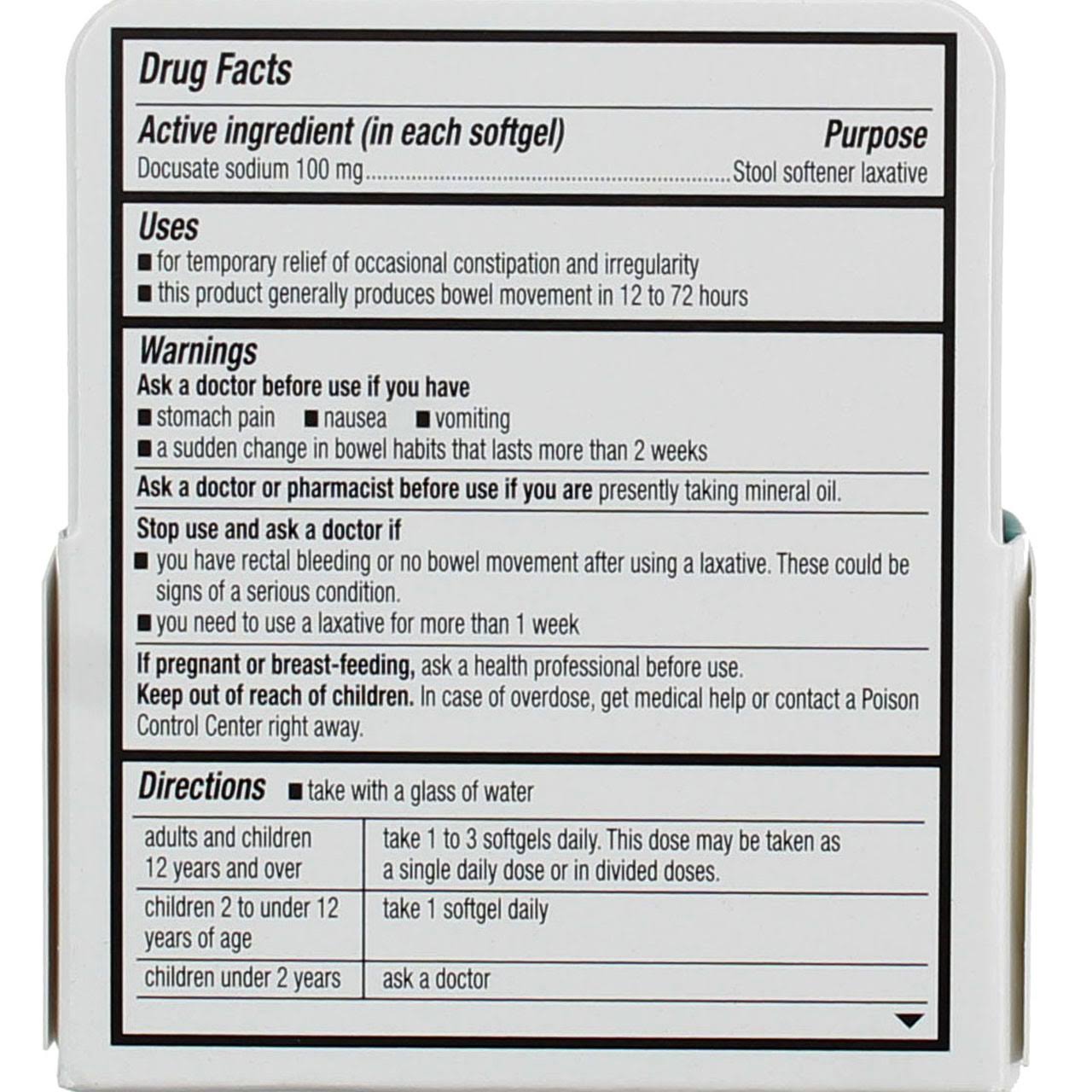 Goodsense Stool Softener, Gentle, 100 mg, Softgels